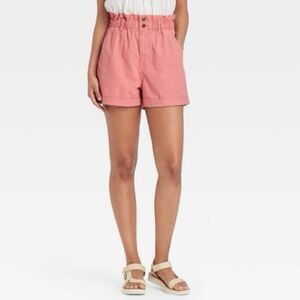 Universal Thread Pink High-Rise Folded Hem Stretch Shorts
